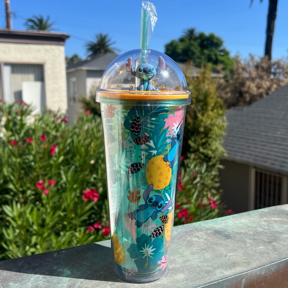 Disney Stitch Tropical Tumbler with Straw (NWT)